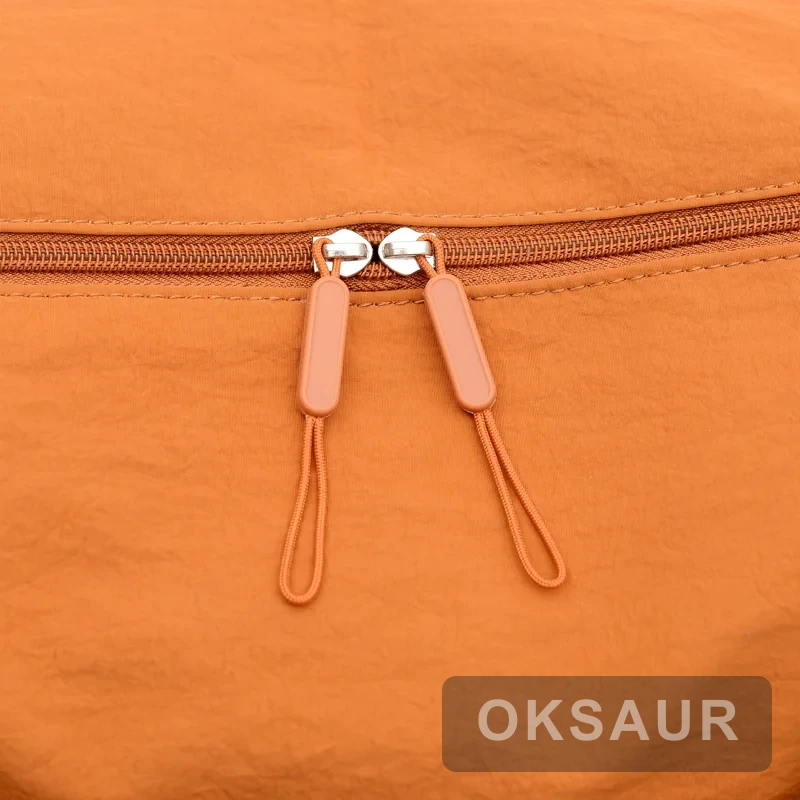 Zipper detail on model 45666 convertible gym bag